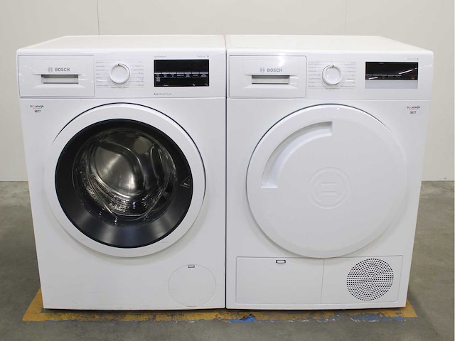 Bosch serie|6 varioperfect ecosilence drive wasmachine & bosch serie|4 wasdroger - afbeelding 1 van  8