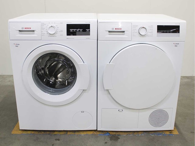 Bosch serie|6 varioperfect ecosilence drive wasmachine & bosch serie|4 wasdroger - afbeelding 1 van  8