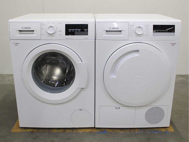 Bosch serie|6 varioperfect ecosilence drive wasmachine & bosch serie|4 wasdroger - afbeelding 1 van  8