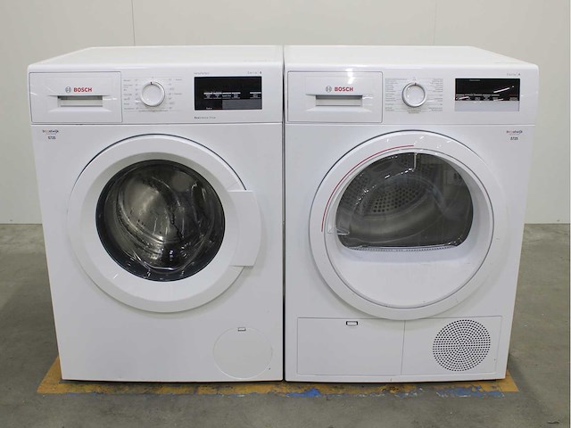 Bosch serie|6 varioperfect ecosilence drive wasmachine & bosch serie|4 wasdroger - afbeelding 1 van  8