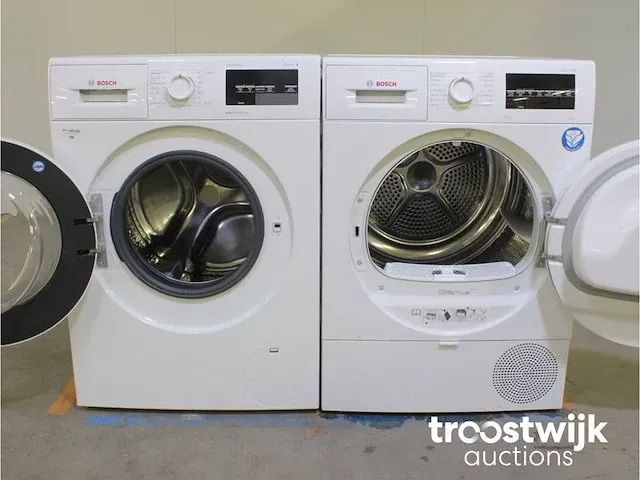 Bosch serie|6 varioperfect ecosilence drive wasmachine & bosch serie|6 a+++ droger - afbeelding 2 van  8
