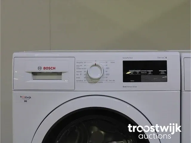 Bosch serie|6 varioperfect ecosilence drive wasmachine & bosch serie|6 a+++ droger - afbeelding 3 van  8