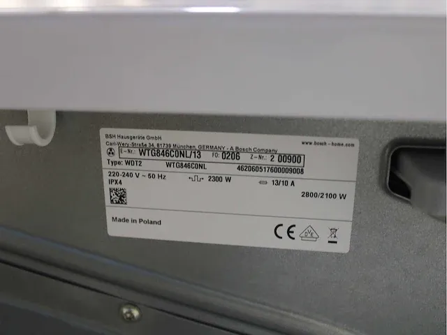 Bosch serie|6 varioperfect ecosilence drive wasmachine & bosch serie|6 droger - afbeelding 8 van  8