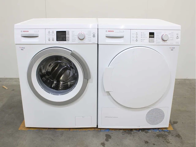 Bosch serie|6 varioperfect ecosilence drive wasmachine & bosch serie|6 selfcleaning condenser activeair technology wasdroger - afbeelding 1 van  8