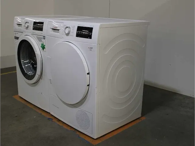 Bosch serie|6 varioperfect ecosilence drive wasmachine & bosch serie|6 selfcleaning condenser droger - afbeelding 7 van  8