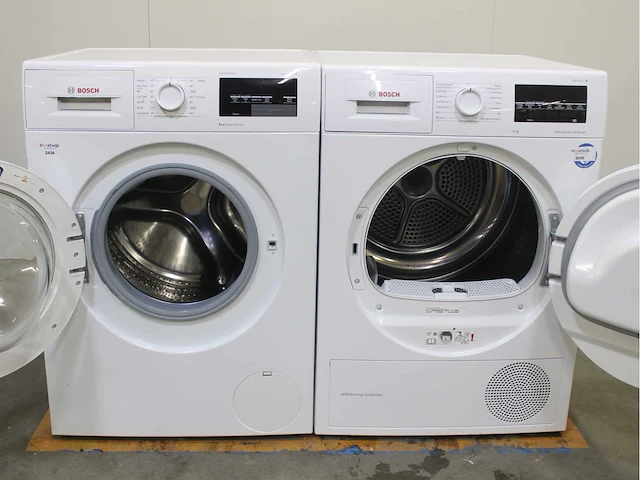 Bosch serie|6 varioperfect ecosilence drive wasmachine & bosch serie|6 selfcleaning condenser droger - afbeelding 2 van  8