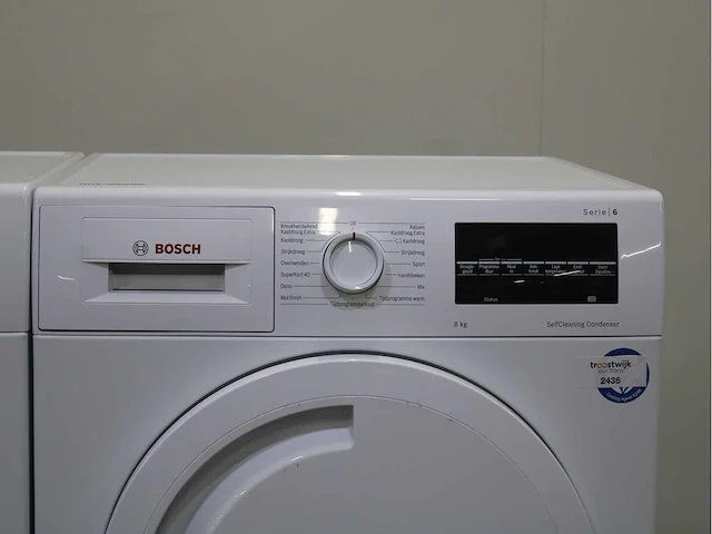 Bosch serie|6 varioperfect ecosilence drive wasmachine & bosch serie|6 selfcleaning condenser droger - afbeelding 6 van  8