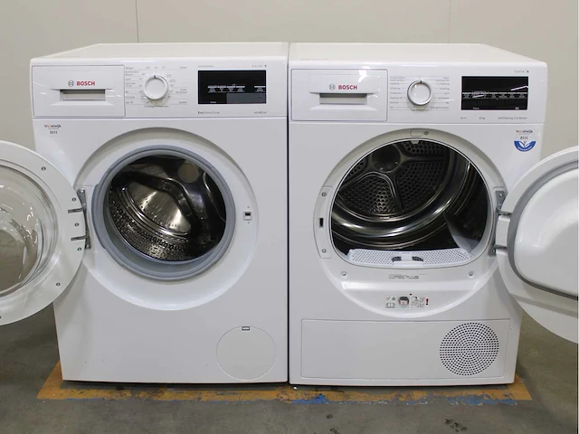 Bosch serie|6 varioperfect ecosilence drive wasmachine & bosch serie|6 selfcleaning condenser wasdroger - afbeelding 2 van  8