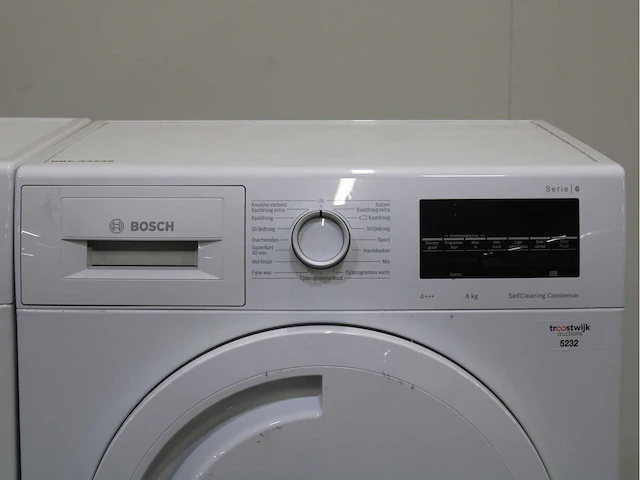 Bosch serie|6 varioperfect ecosilence drive wasmachine & bosch serie|6 selfcleaning condenser wasdroger - afbeelding 6 van  8