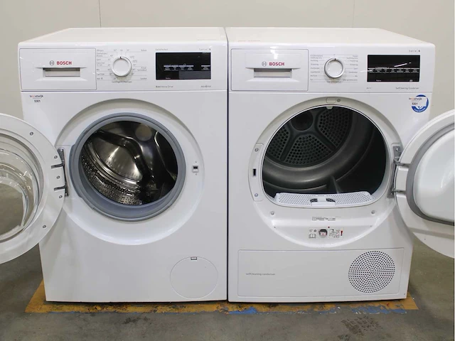 Bosch serie|6 varioperfect ecosilence drive wasmachine & bosch serie|6 selfcleaning condenser wasdroger - afbeelding 2 van  8