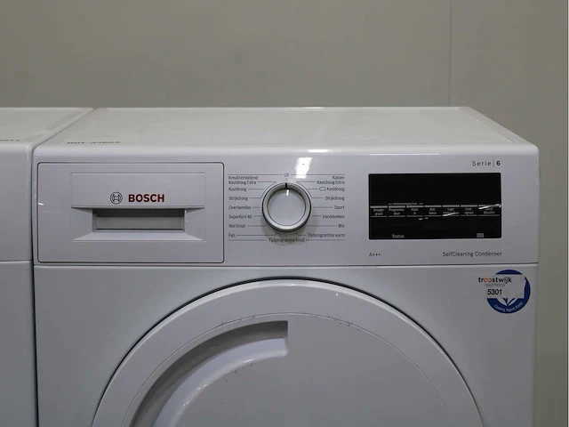 Bosch serie|6 varioperfect ecosilence drive wasmachine & bosch serie|6 selfcleaning condenser wasdroger - afbeelding 6 van  8