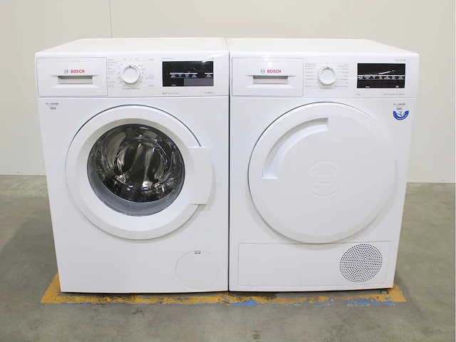 Bosch serie|6 varioperfect ecosilence drive wasmachine & bosch serie|6 selfcleaning condenser wasdroger - afbeelding 1 van  8