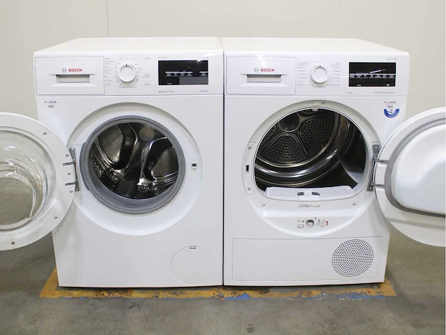 Bosch serie|6 varioperfect ecosilence drive wasmachine & bosch serie|6 selfcleaning condenser wasdroger - afbeelding 2 van  8