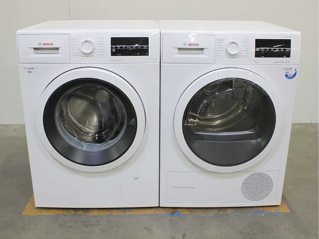 Bosch serie|6 varioperfect ecosilence drive wasmachine & bosch serie|6 selfcleaning condenser wasdroger - afbeelding 1 van  8