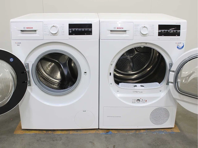 Bosch serie|6 varioperfect ecosilence drive wasmachine & bosch serie|6 selfcleaning condenser wasdroger - afbeelding 2 van  8