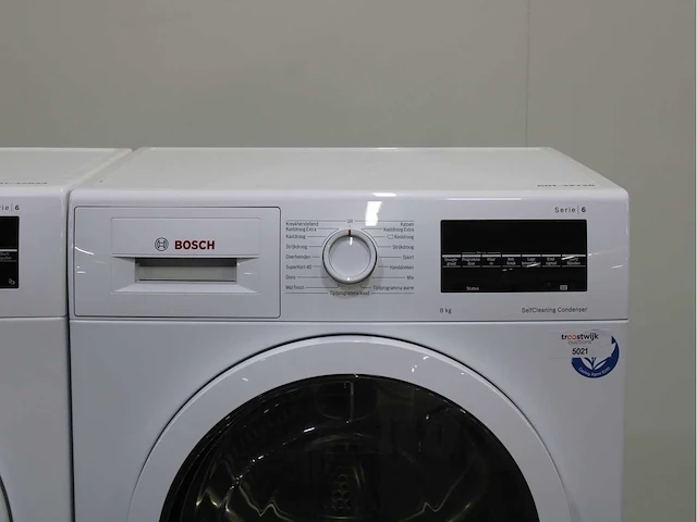 Bosch serie|6 varioperfect ecosilence drive wasmachine & bosch serie|6 selfcleaning condenser wasdroger - afbeelding 6 van  8