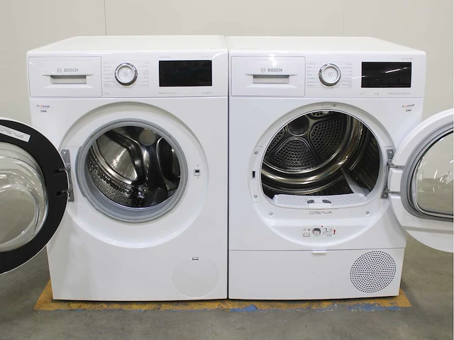 Bosch serie|6 varioperfect ecosilence drive wasmachine & bosch serie|6 selfcleaning condenser wasdroger - afbeelding 2 van  8