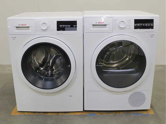 Bosch serie|6 varioperfect ecosilence drive wasmachine & bosch serie|6 selfcleaning condenser wasdroger - afbeelding 1 van  8