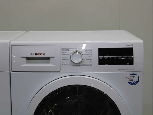 Bosch serie|6 varioperfect ecosilence drive wasmachine & bosch serie|6 selfcleaning condenser wasdroger - afbeelding 6 van  8