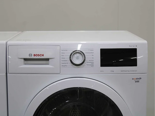Bosch serie|6 varioperfect ecosilence drive wasmachine & bosch serie|6 selfcleaning condenser wasdroger - afbeelding 6 van  8