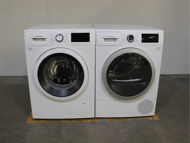 Bosch serie|6 varioperfect ecosilence drive wasmachine & bosch serie|6 selfcleaning condenser wasdroger - afbeelding 1 van  8