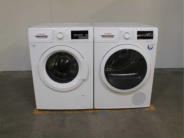 Bosch serie|6 varioperfect ecosilence drive wasmachine & bosch serie|6 selfcleaning condenser wasdroger - afbeelding 1 van  8