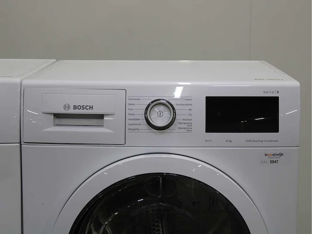 Bosch serie|6 varioperfect ecosilence drive wasmachine & bosch serie|6 selfcleaning condenser wasdroger - afbeelding 6 van  8