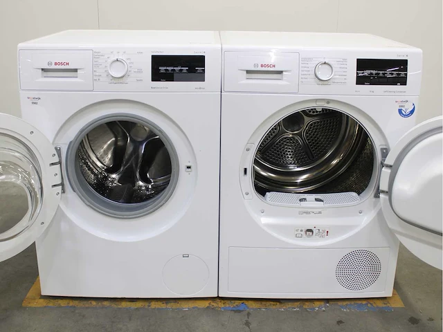 Bosch serie|6 varioperfect ecosilence drive wasmachine & bosch serie|6 selfcleaning condenser wasdroger - afbeelding 2 van  8