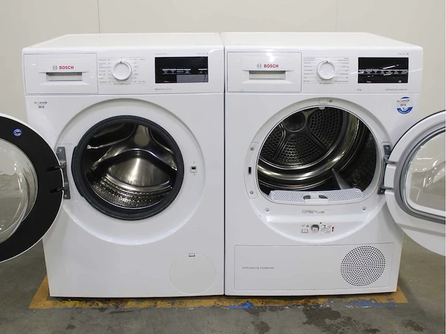 Bosch serie|6 varioperfect ecosilence drive wasmachine & bosch serie|6 selfcleaning condenser wasdroger - afbeelding 2 van  8