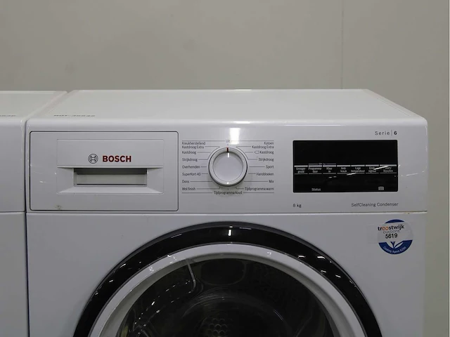 Bosch serie|6 varioperfect ecosilence drive wasmachine & bosch serie|6 selfcleaning condenser wasdroger - afbeelding 6 van  8