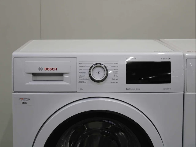 Bosch serie|6 varioperfect ecosilence drive wasmachine & bosch serie|6 selfcleaning condenser wasdroger - afbeelding 2 van  8