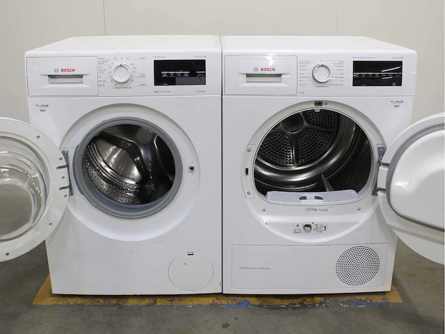 Bosch serie|6 varioperfect ecosilence drive wasmachine & bosch serie|6 selfcleaning condenser wasdroger - afbeelding 2 van  8