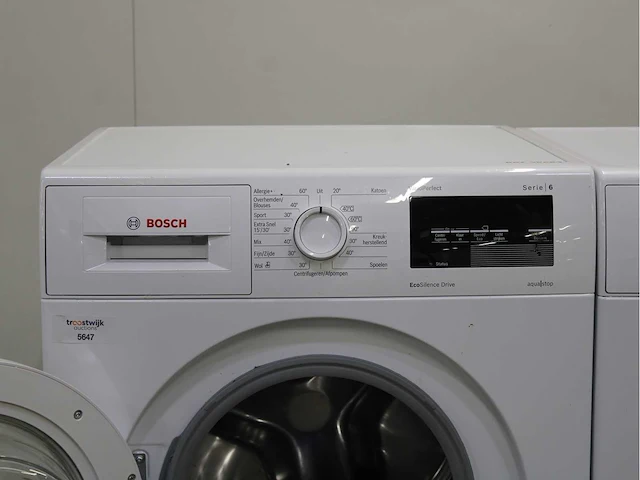 Bosch serie|6 varioperfect ecosilence drive wasmachine & bosch serie|6 selfcleaning condenser wasdroger - afbeelding 3 van  8