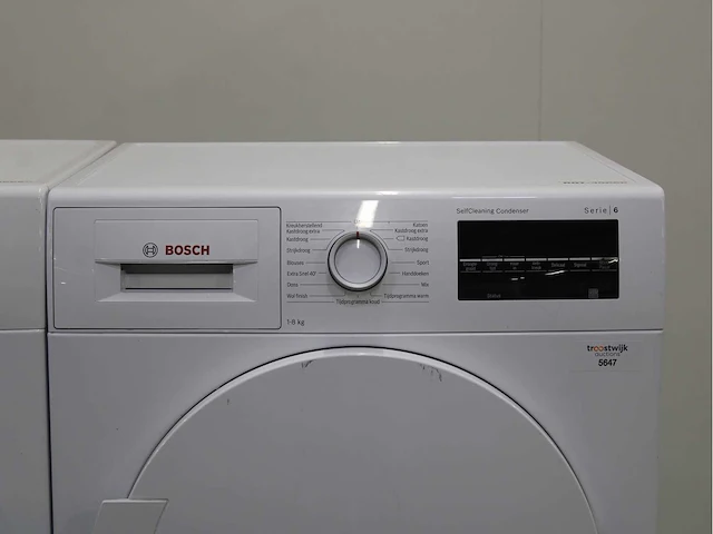 Bosch serie|6 varioperfect ecosilence drive wasmachine & bosch serie|6 selfcleaning condenser wasdroger - afbeelding 6 van  8