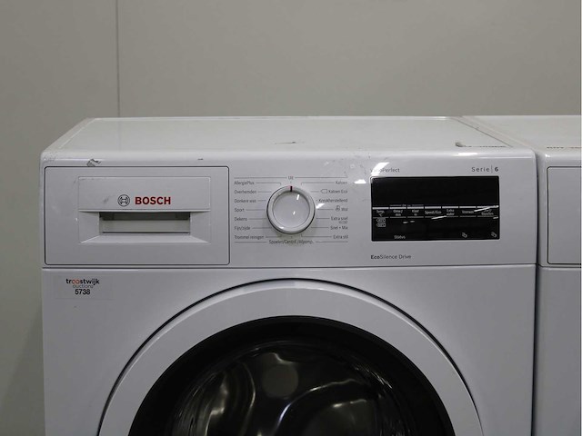 Bosch serie|6 varioperfect ecosilence drive wasmachine & bosch serie|6 selfcleaning condenser wasdroger - afbeelding 2 van  9