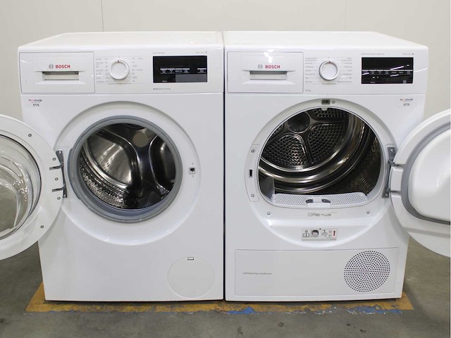 Bosch serie|6 varioperfect ecosilence drive wasmachine & bosch serie|6 selfcleaning condenser wasdroger - afbeelding 2 van  7