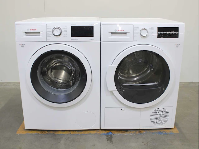 Bosch serie|6 varioperfect ecosilence drive wasmachine & bosch serie|6 wasdroger - afbeelding 1 van  8