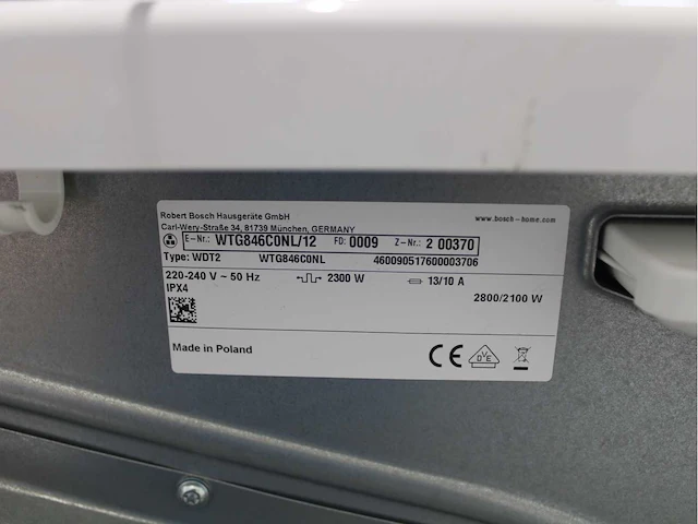 Bosch serie|6 varioperfect ecosilence drive wasmachine & bosch serie|6 wasdroger - afbeelding 8 van  8