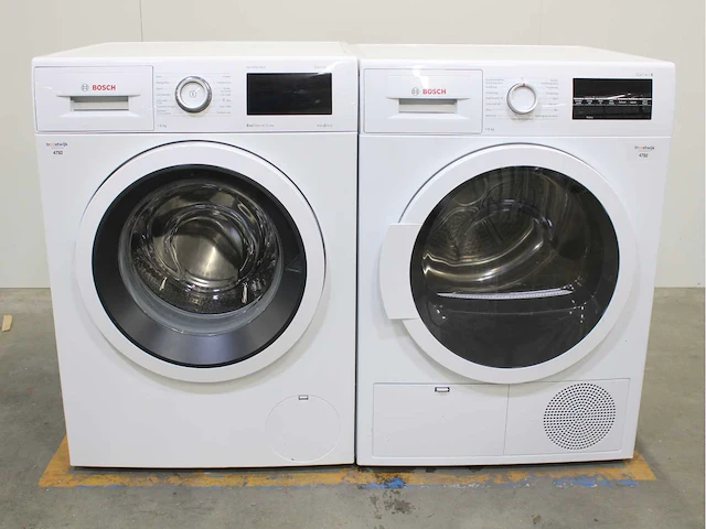 Bosch serie|6 varioperfect ecosilence drive wasmachine & bosch serie|6 wasdroger - afbeelding 1 van  8