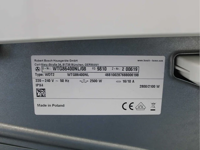 Bosch serie|6 varioperfect ecosilence drive wasmachine & bosch serie|6 wasdroger - afbeelding 8 van  8