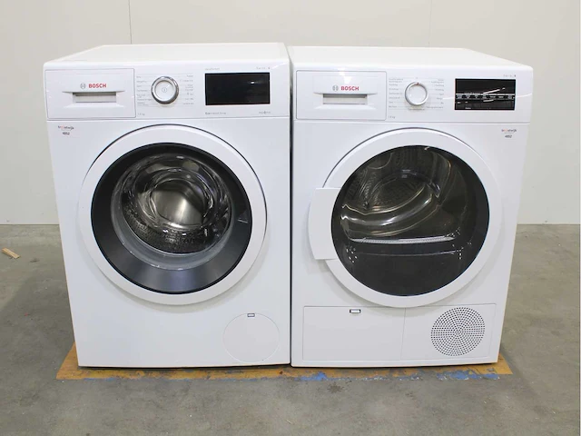 Bosch serie|6 varioperfect ecosilence drive wasmachine & bosch serie|6 wasdroger - afbeelding 1 van  8