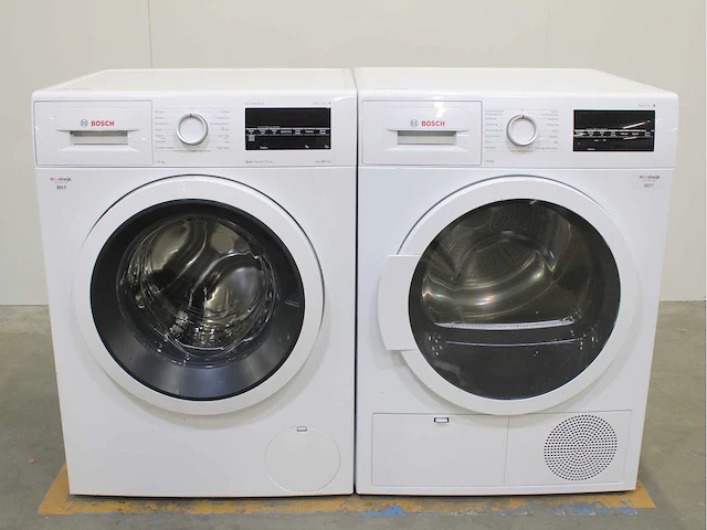 Bosch serie|6 varioperfect ecosilence drive wasmachine & bosch serie|6 wasdroger - afbeelding 1 van  8
