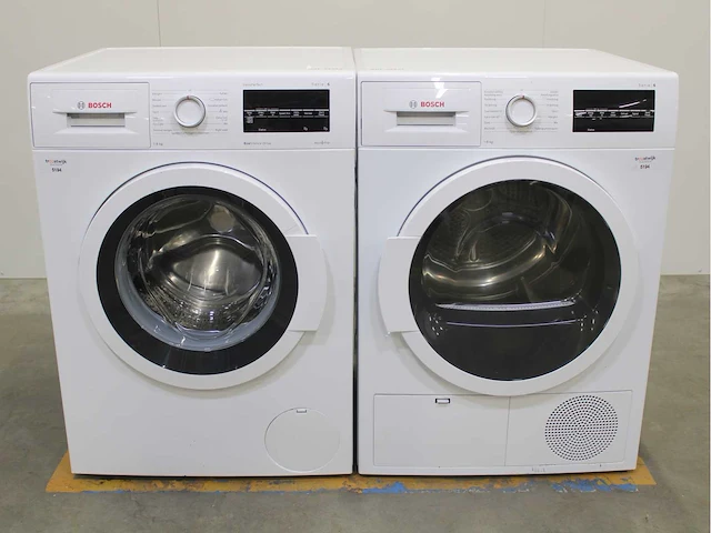 Bosch serie|6 varioperfect ecosilence drive wasmachine & bosch serie|6 wasdroger - afbeelding 1 van  8