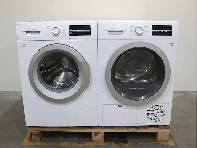 Bosch serie|6 varioperfect ecosilence drive wasmachine & bosch serie|6 wasdroger - afbeelding 1 van  8