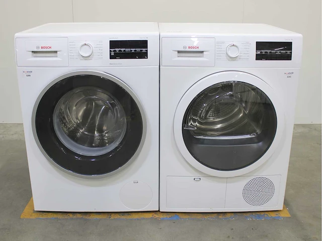 Bosch serie|6 varioperfect ecosilence drive wasmachine & bosch serie|6 wasdroger - afbeelding 1 van  8