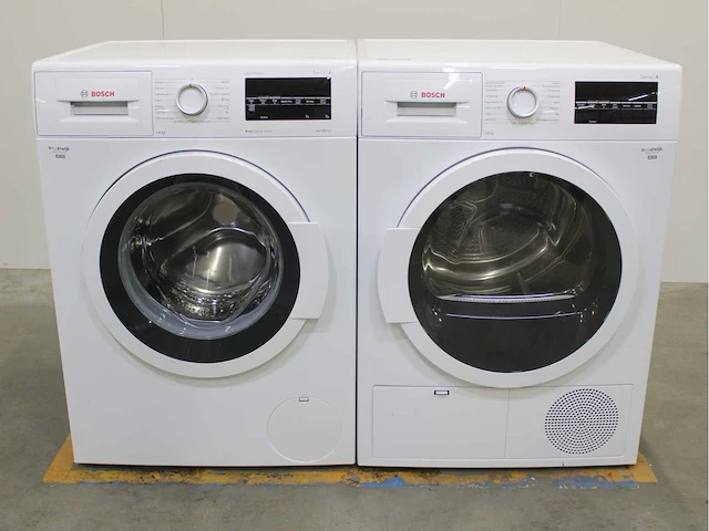 Bosch serie|6 varioperfect ecosilence drive wasmachine & bosch serie|6 wasdroger - afbeelding 1 van  8
