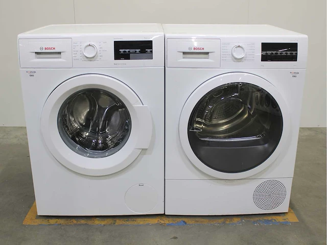 Bosch serie|6 varioperfect ecosilence drive wasmachine & bosch serie|6 wasdroger - afbeelding 1 van  8