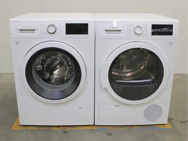 Bosch serie|6 varioperfect ecosilence drive wasmachine & bosch serie|6 wasdroger - afbeelding 1 van  8