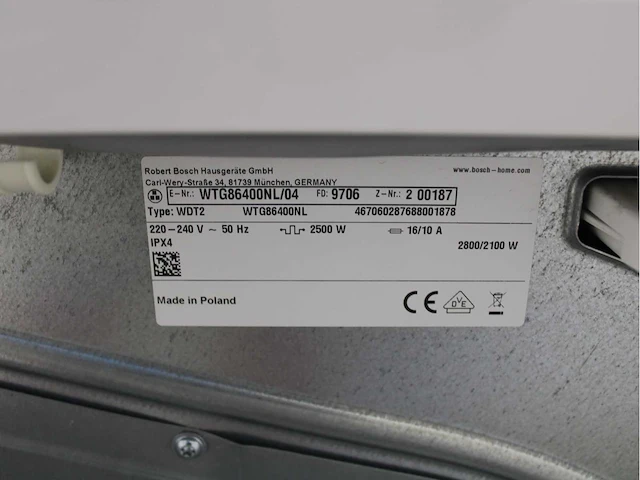 Bosch serie|6 varioperfect ecosilence drive wasmachine & bosch serie|6 wasdroger - afbeelding 8 van  8