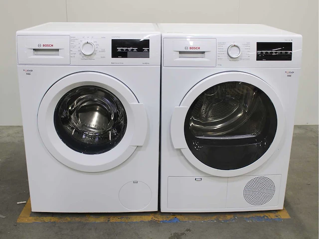 Bosch serie|6 varioperfect ecosilence drive wasmachine & bosch serie|6 wasdroger - afbeelding 1 van  8